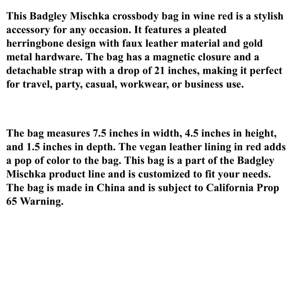 Badgley Mischka Crossbody Bag